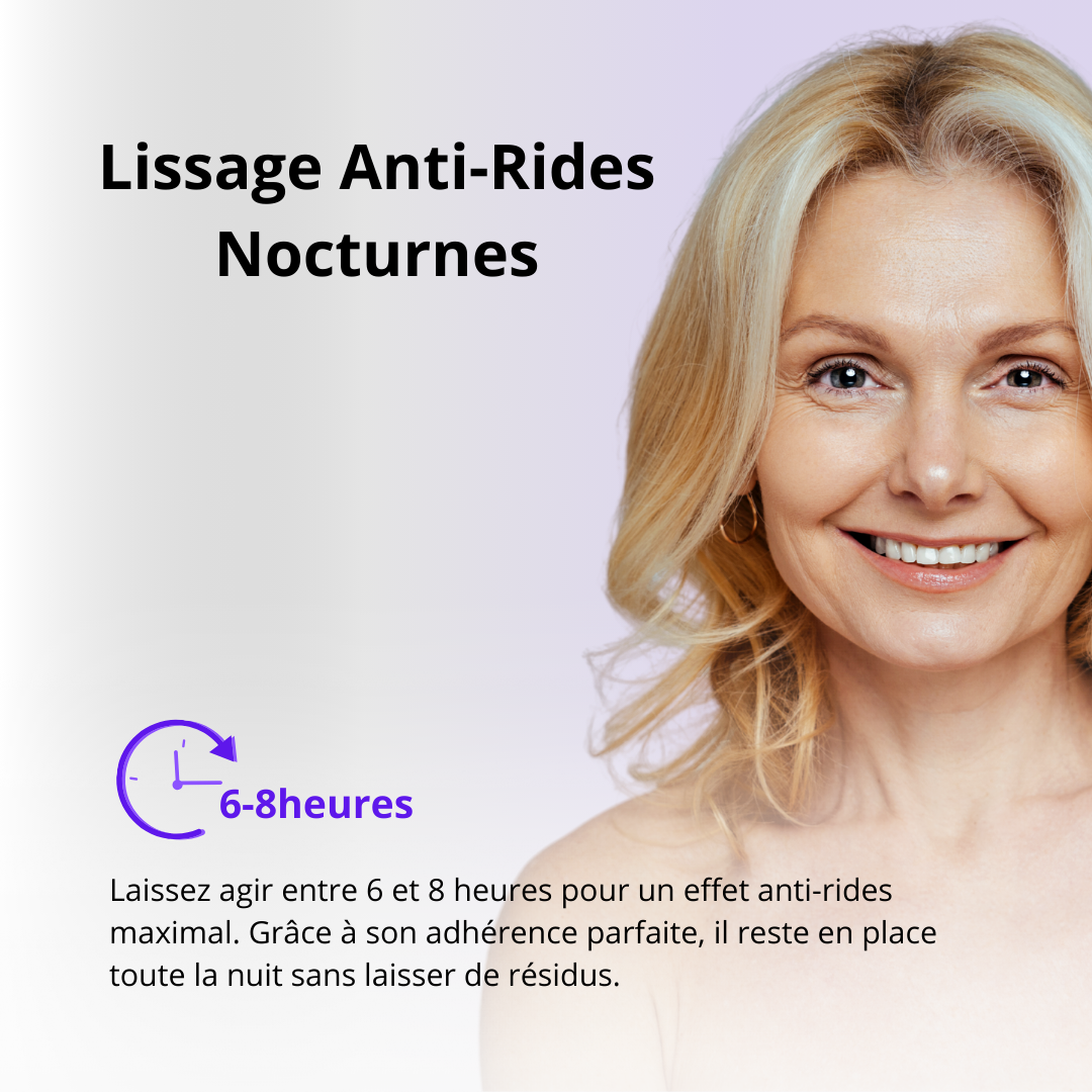 DermaLift, Patch en silicone avancé – Lissage Anti-Rides Nocturnes